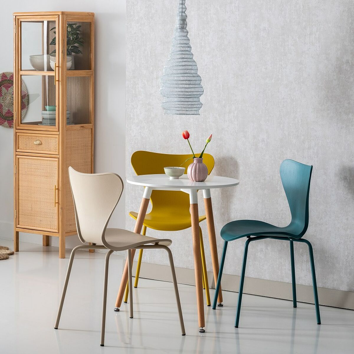 Söögilaud Valge Puit MDF 60 x 60 x 74 cm